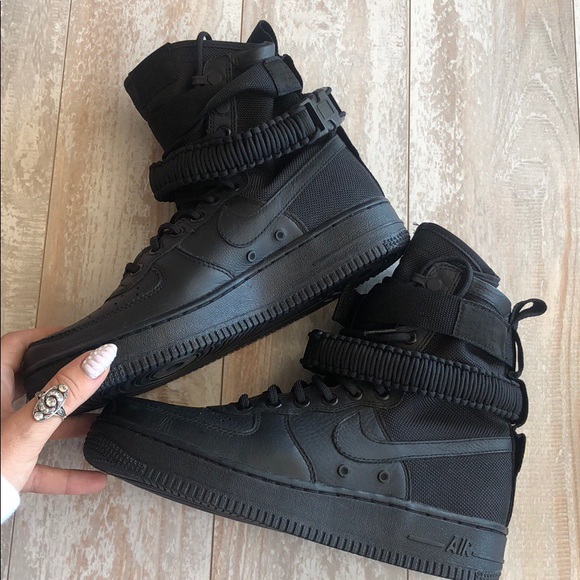 nike sf air force 1 triple black